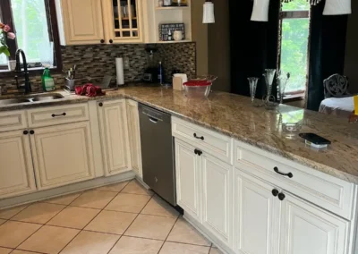 A compact kitchen designed for small spaces with efficient storage solutions.